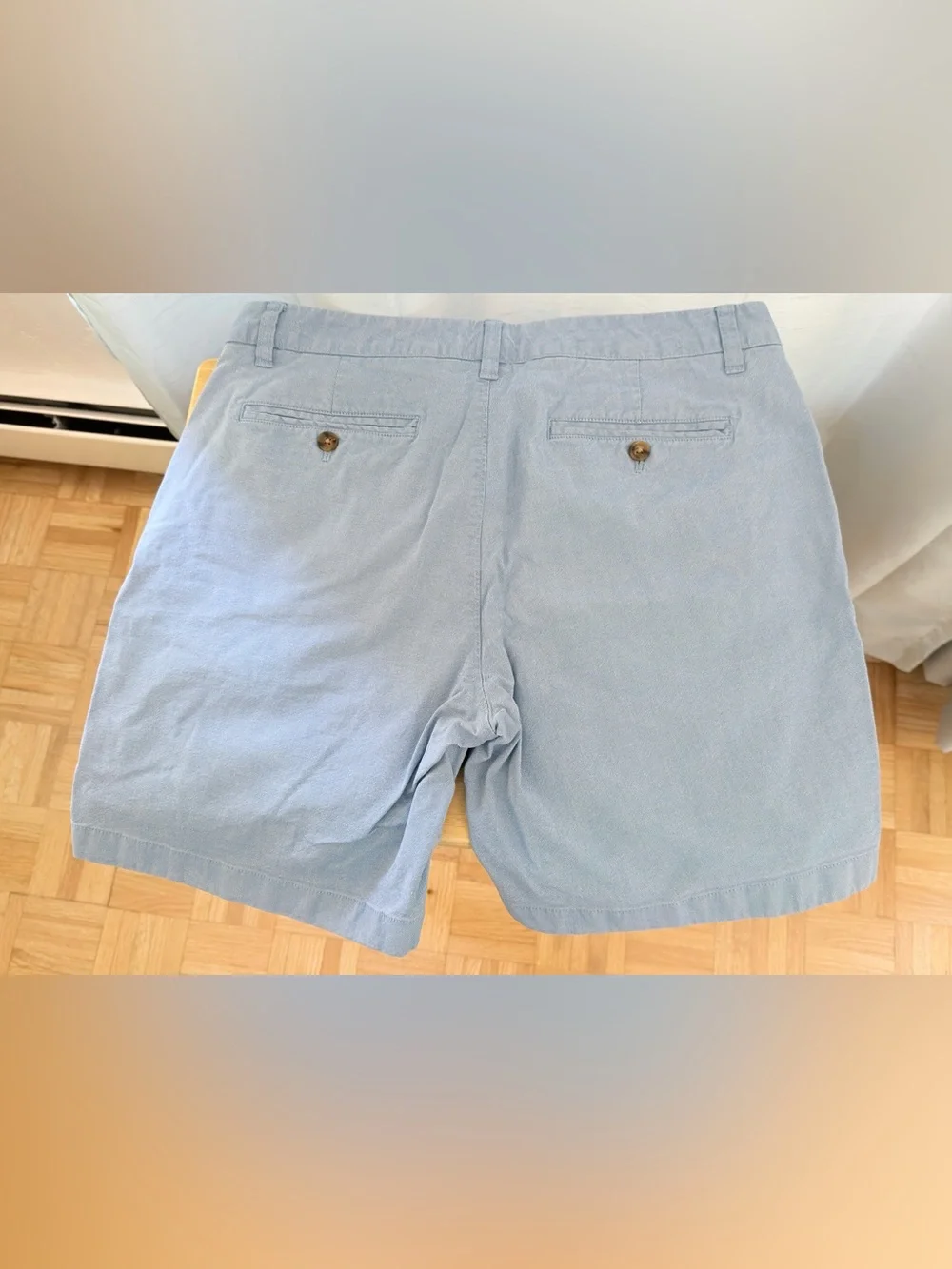 Bonobos Men’s Chino Shorts Size 33 Light Blue 7” Inseam Stretch Cotton